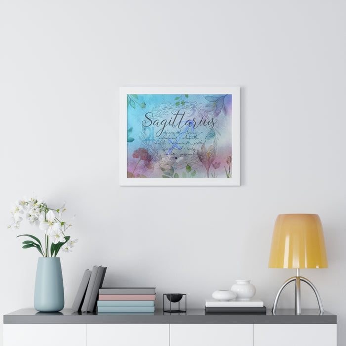Sagittarius Framed Horizontal Poster