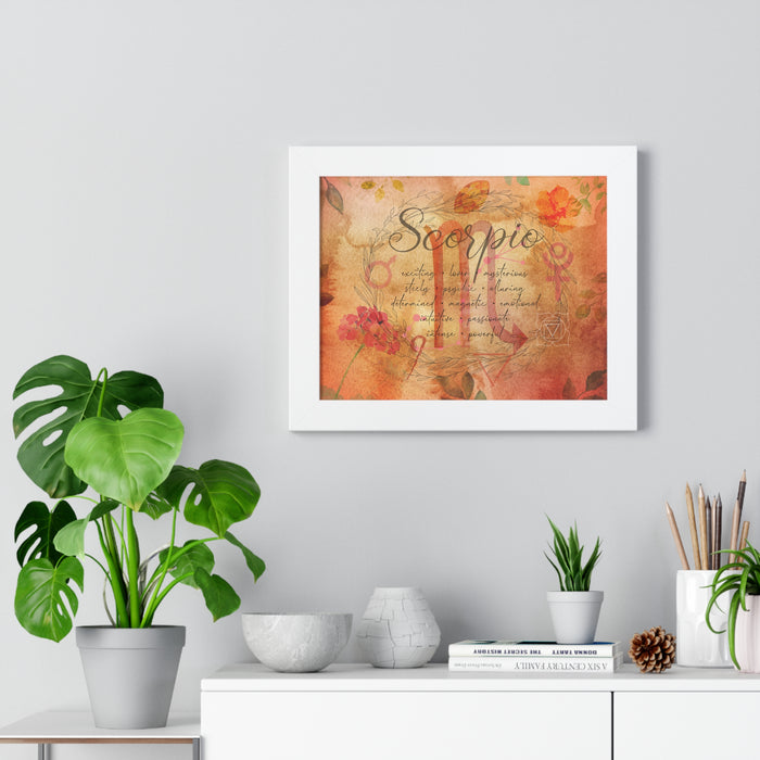 Scorpio Framed Horizontal Poster