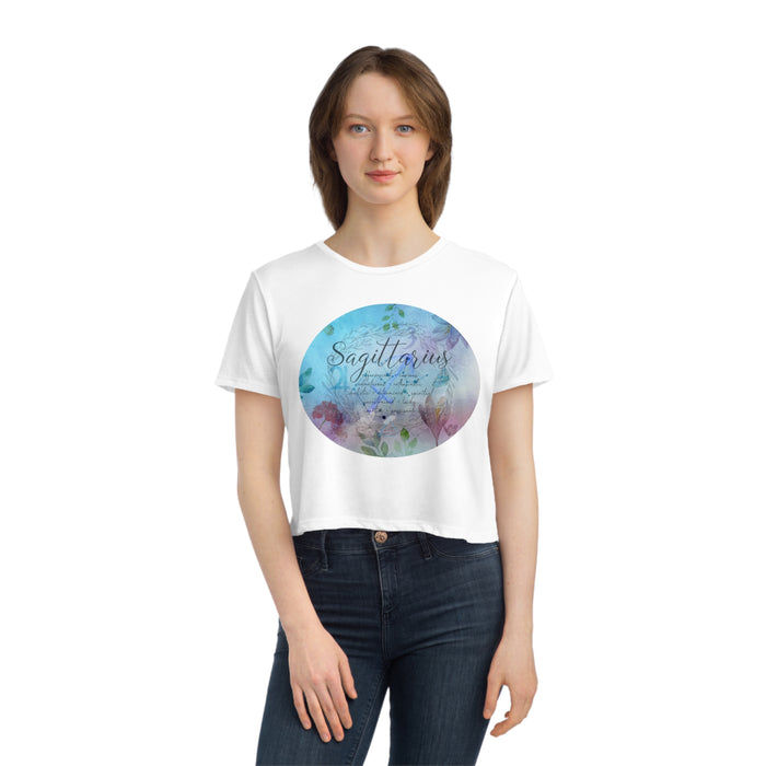 Sagittarius Women's Flowy Cropped Tee