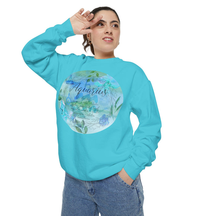 Aquarius Unisex Garment-Dyed Sweatshirt