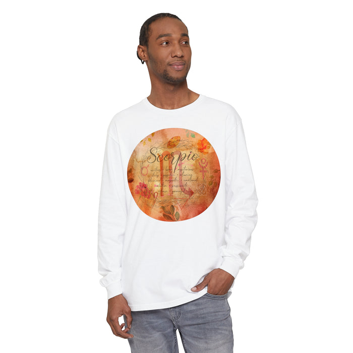 Scorpio Unisex Garment-dyed Long Sleeve T-Shirt