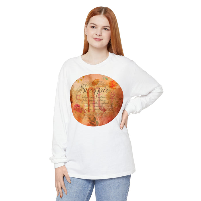 Scorpio Unisex Garment-dyed Long Sleeve T-Shirt
