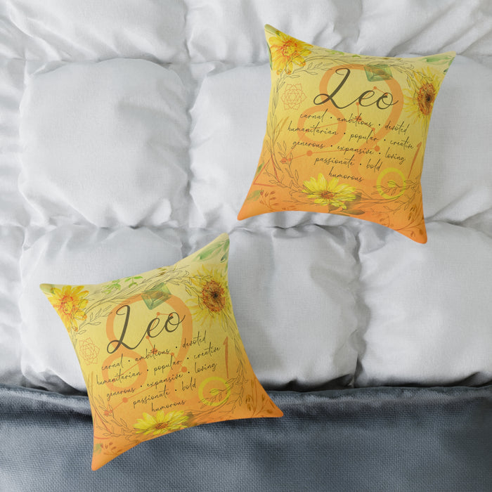 Leo Square Poly Canvas Pillow