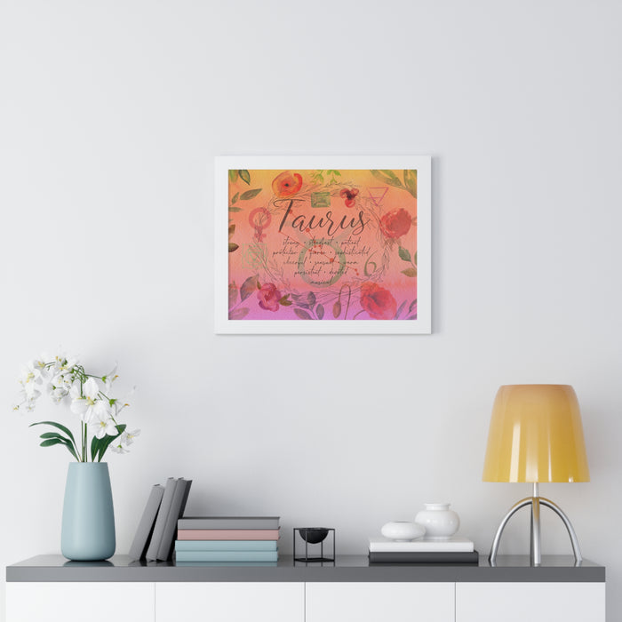 Taurus Framed Horizontal Poster