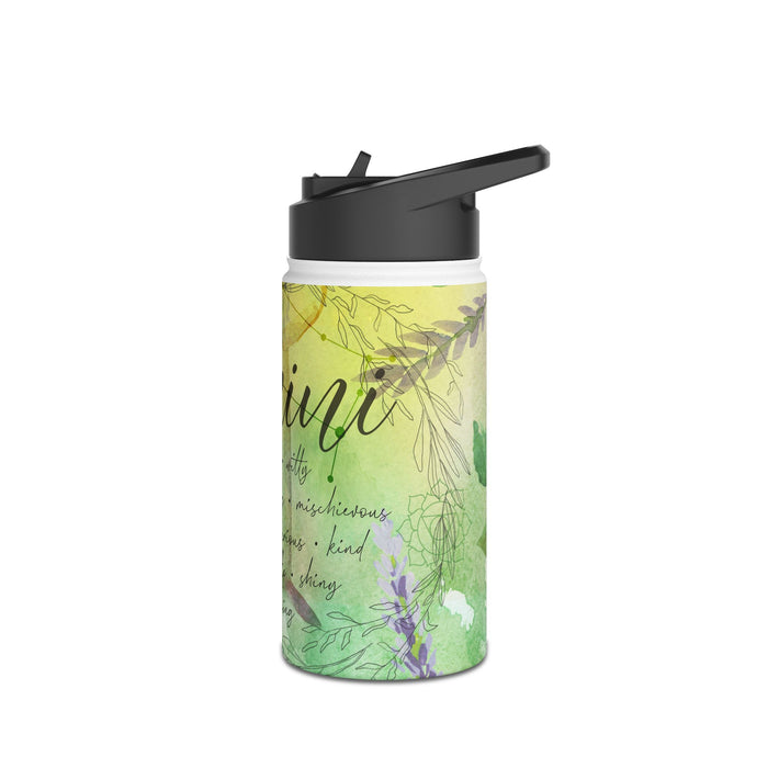 Gemini Stainless Steel Water Bottle, Standard Lid