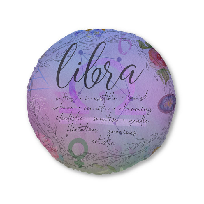 Libra Tufted Floor Pillow, Round
