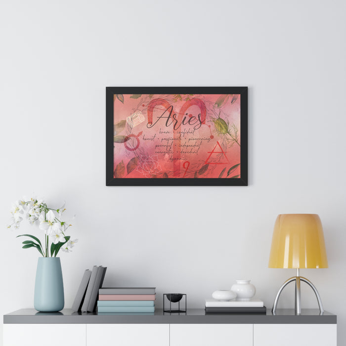 Aries Framed Horizontal Poster