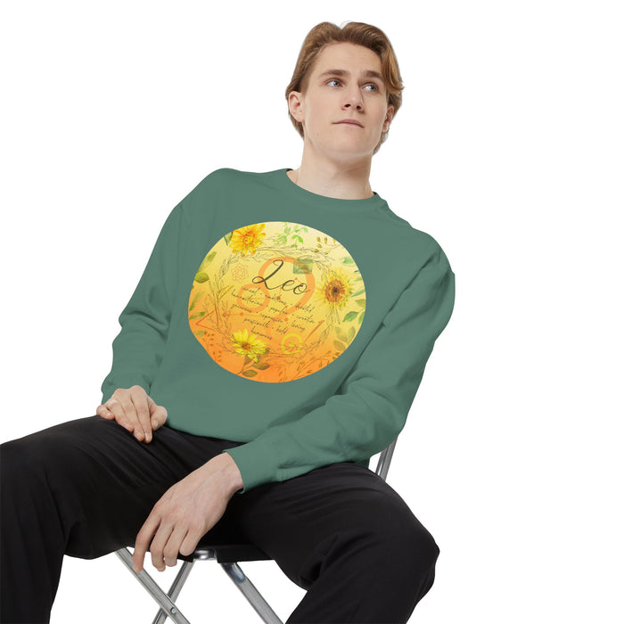 Leo Unisex Garment-Dyed Sweatshirt