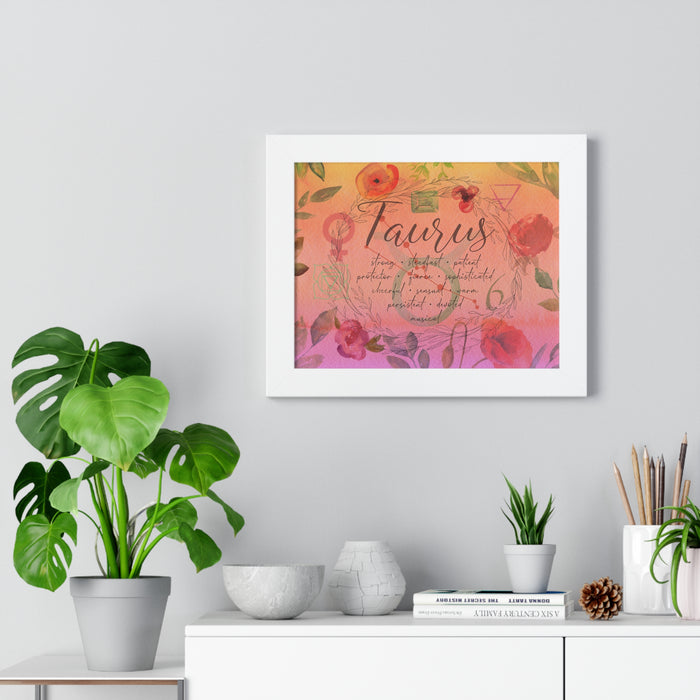 Taurus Framed Horizontal Poster