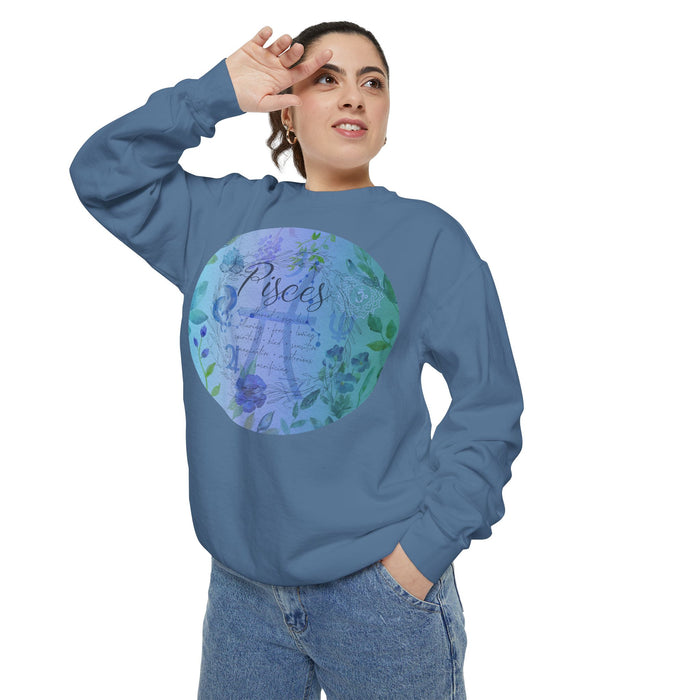 Pisces Unisex Garment-Dyed Sweatshirt