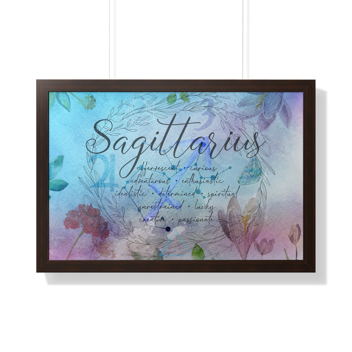 Sagittarius Framed Horizontal Poster