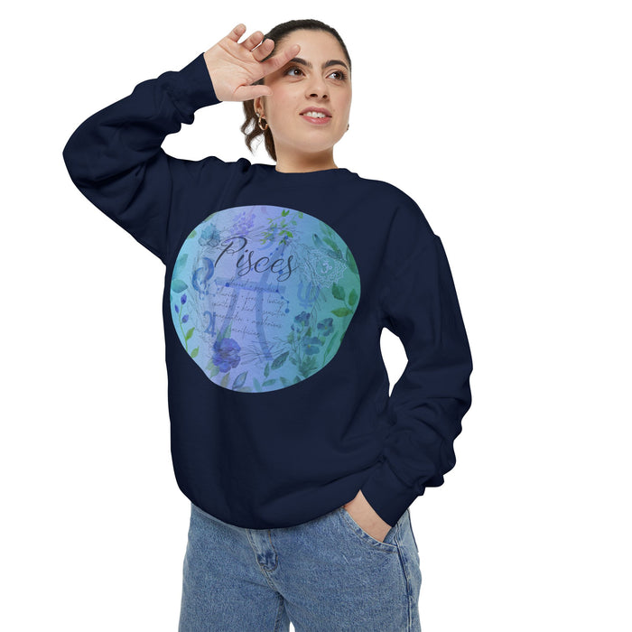 Pisces Unisex Garment-Dyed Sweatshirt