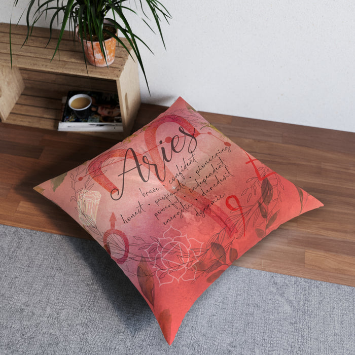 Aries Tufted Floor Pillow, Square