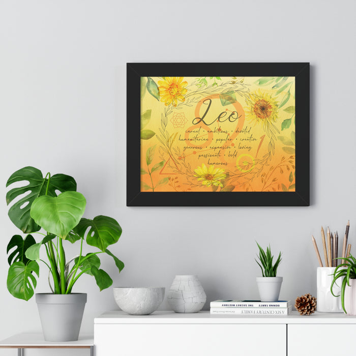 Leo Framed Horizontal Poster