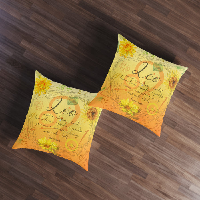 Leo Tufted Floor Pillow, Square