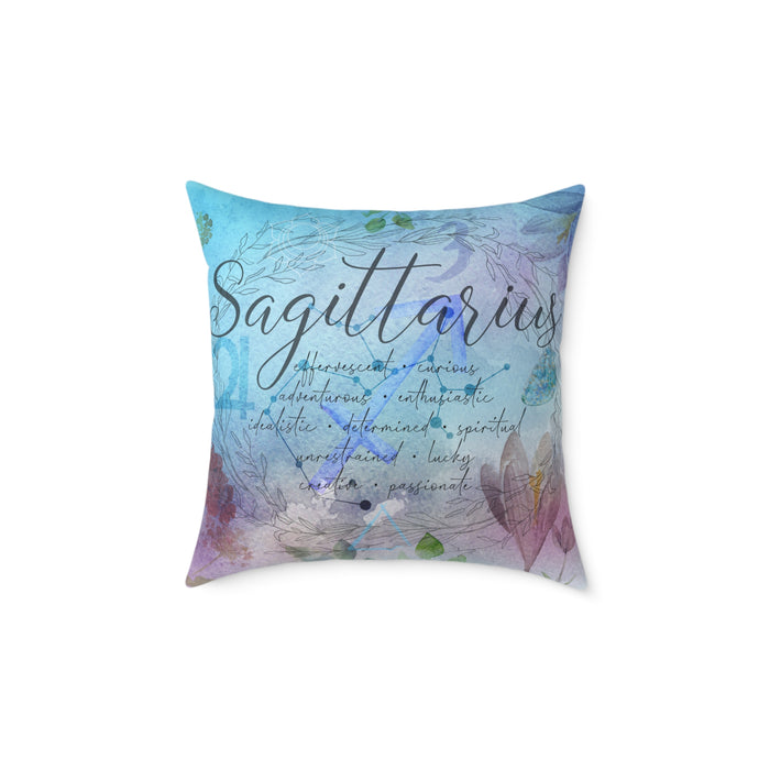 Sagittarius Square Poly Canvas Pillow
