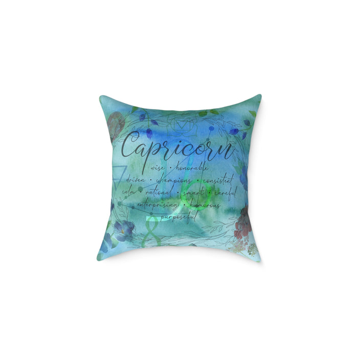 Capricorn Square Poly Canvas Pillow