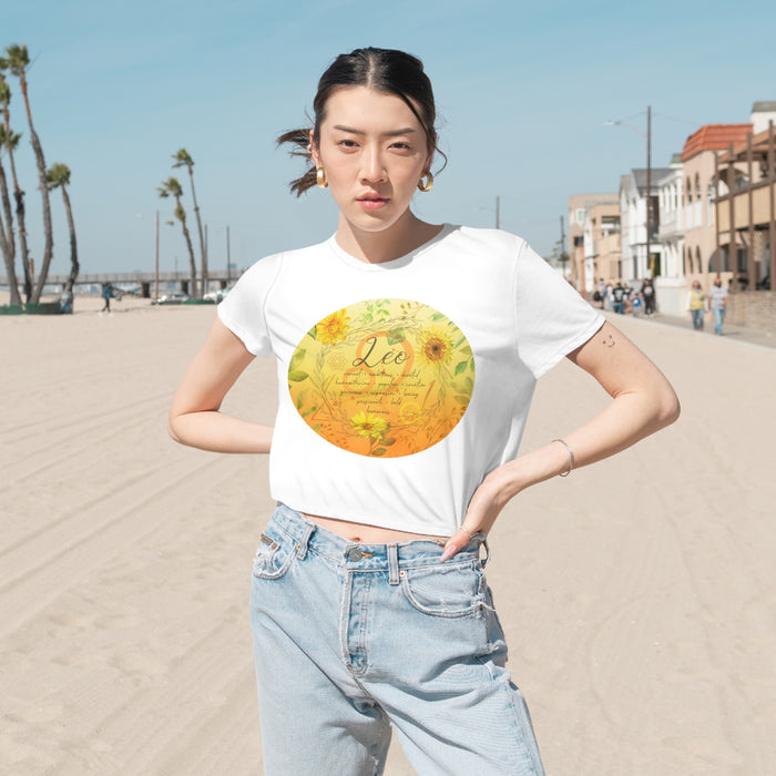 Leo Women's Flowy Cropped Tee
