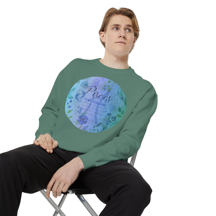 Pisces Unisex Garment-Dyed Sweatshirt