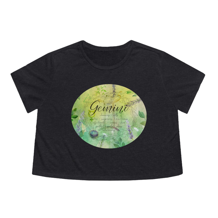 Gemini Women's Flowy Cropped Tee