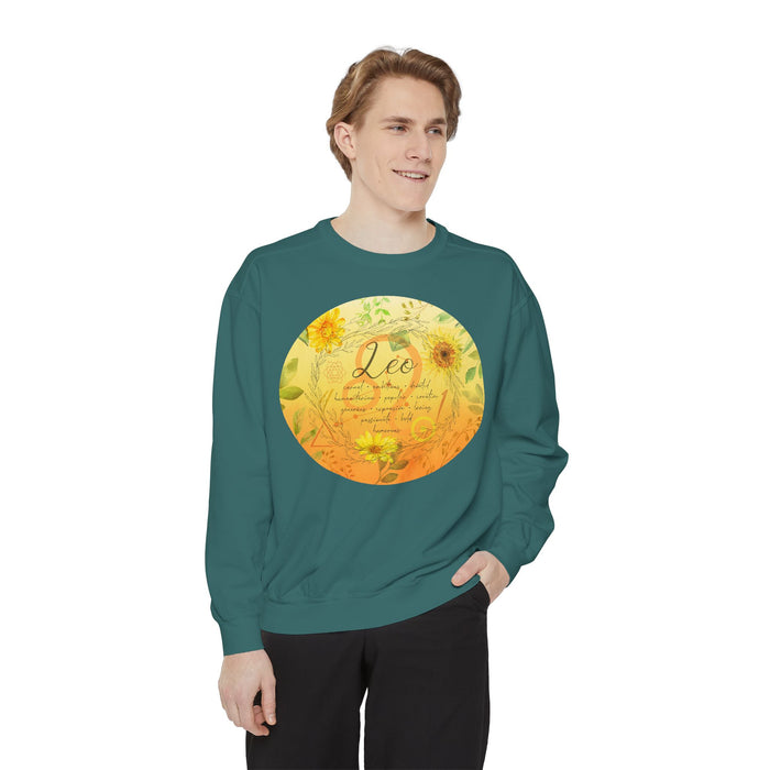 Leo Unisex Garment-Dyed Sweatshirt