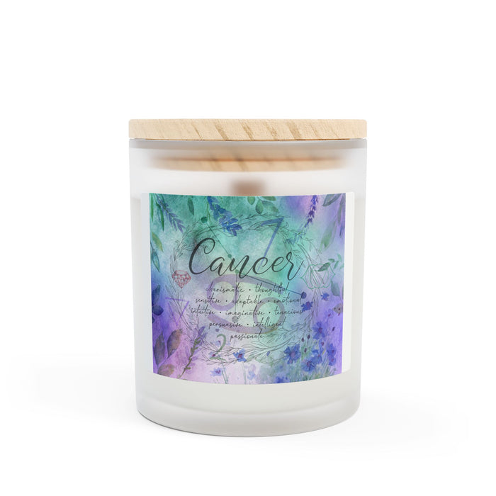 Cancer Frosted Glass Candle, 11oz