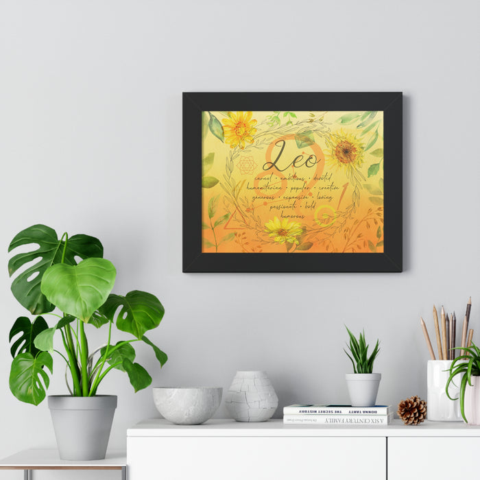 Leo Framed Horizontal Poster