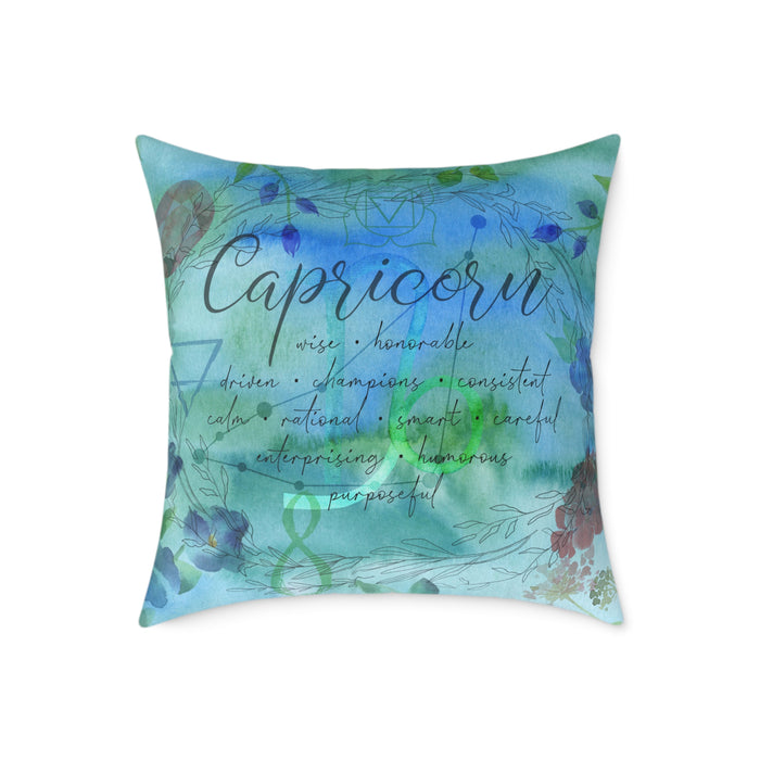 Capricorn Square Poly Canvas Pillow