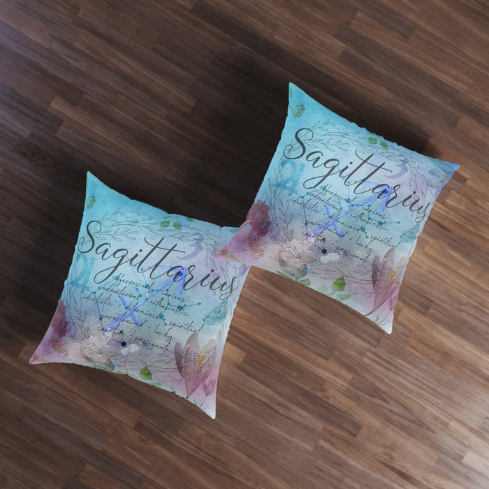 Sagittarius Tufted Floor Pillow, Square