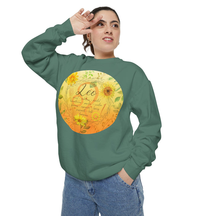 Leo Unisex Garment-Dyed Sweatshirt