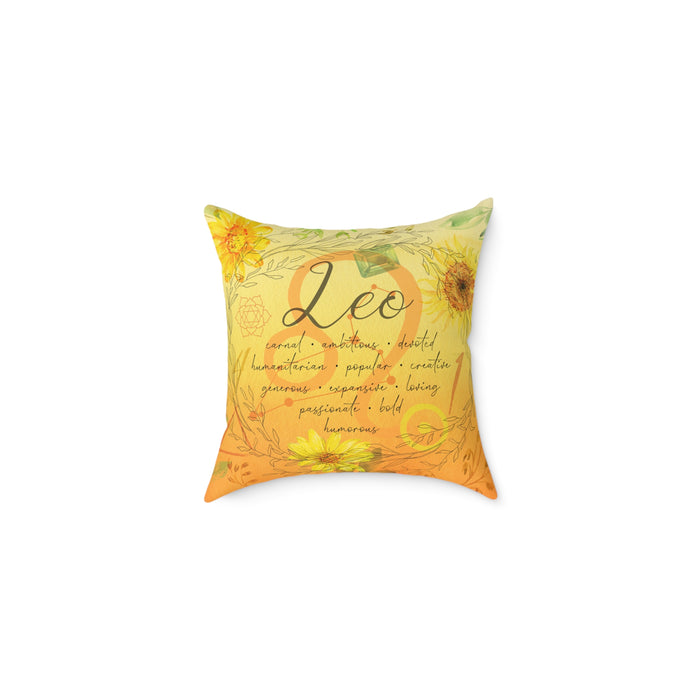 Leo Square Poly Canvas Pillow
