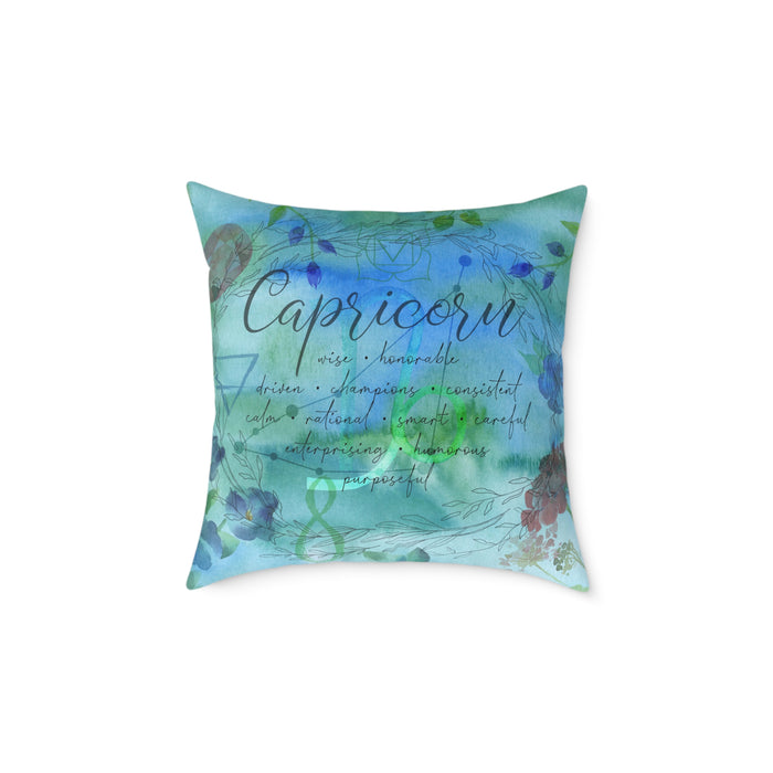 Capricorn Square Poly Canvas Pillow