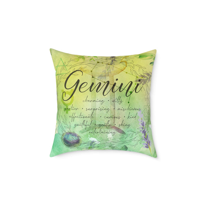 Gemini Square Poly Canvas Pillow