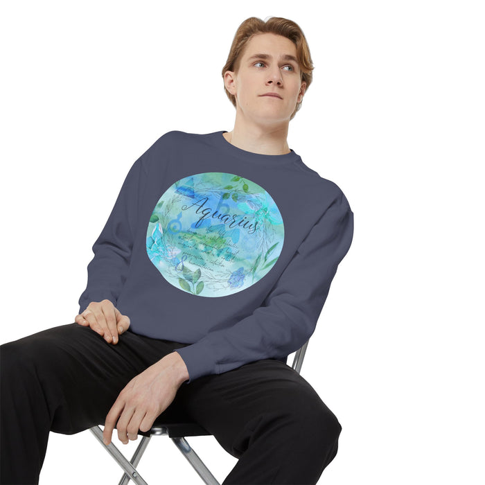 Aquarius Unisex Garment-Dyed Sweatshirt