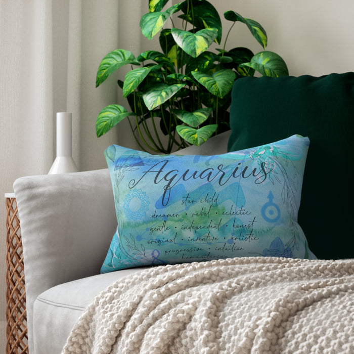 Aquarius Spun Polyester Lumbar Pillow