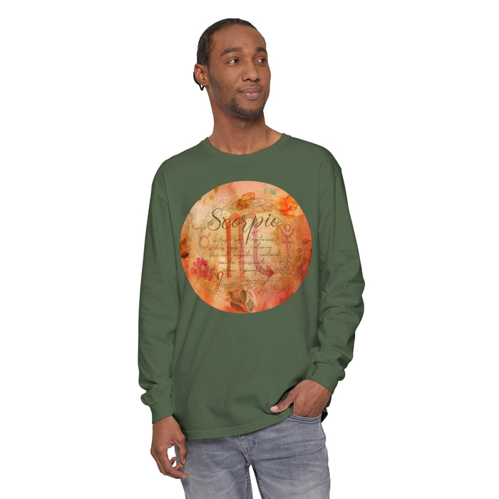 Scorpio Unisex Garment-dyed Long Sleeve T-Shirt