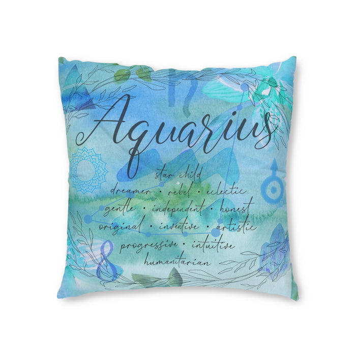 Aquarius Tufted Floor Pillow, Square
