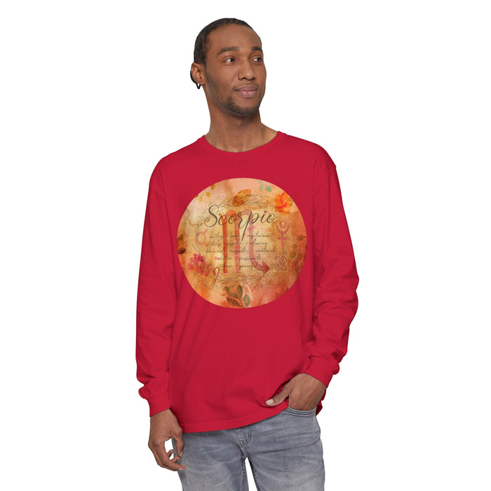 Scorpio Unisex Garment-dyed Long Sleeve T-Shirt