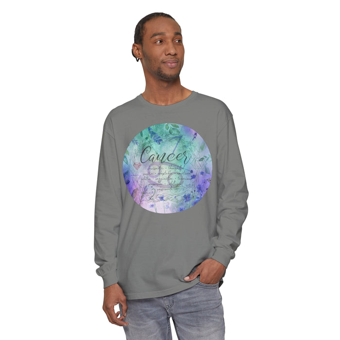 Cancer Unisex Garment-dyed Long Sleeve T-Shirt