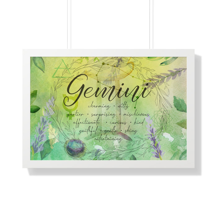 Gemini Framed Horizontal Poster