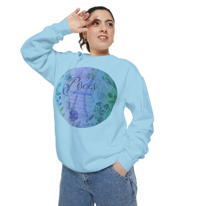 Pisces Unisex Garment-Dyed Sweatshirt