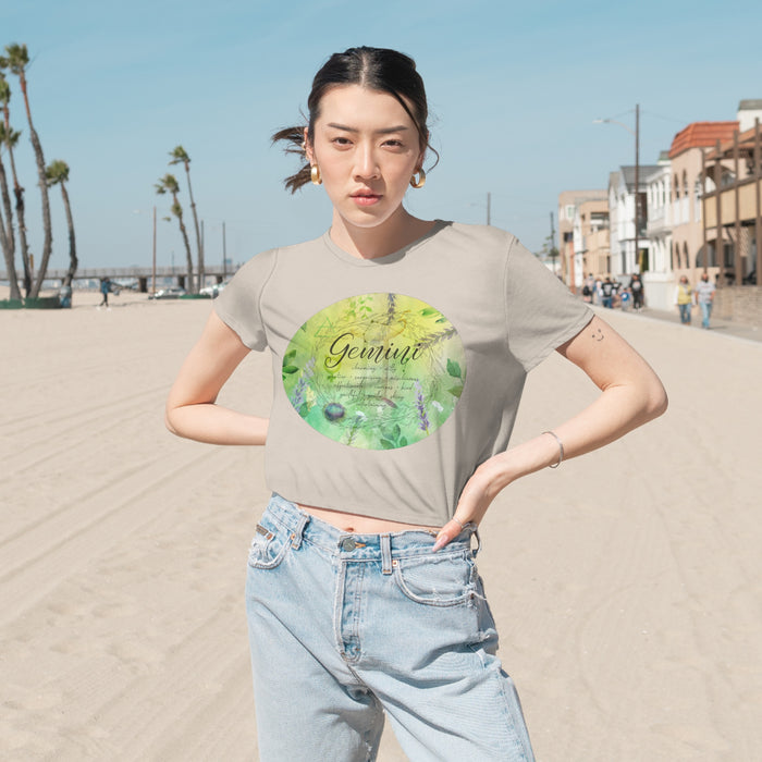 Gemini Women's Flowy Cropped Tee