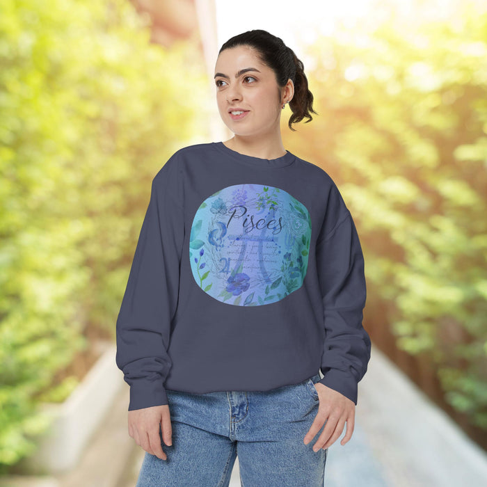 Pisces Unisex Garment-Dyed Sweatshirt