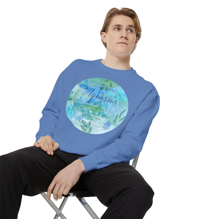 Aquarius Unisex Garment-Dyed Sweatshirt