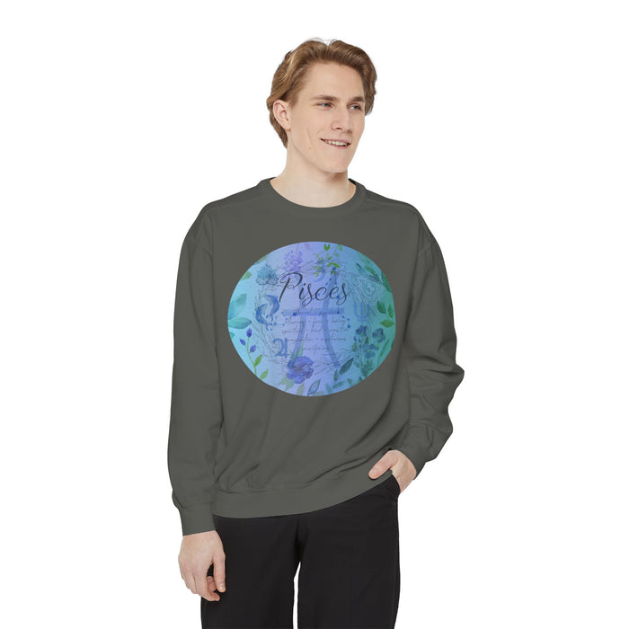 Pisces Unisex Garment-Dyed Sweatshirt