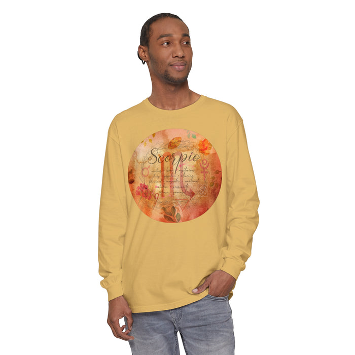 Scorpio Unisex Garment-dyed Long Sleeve T-Shirt