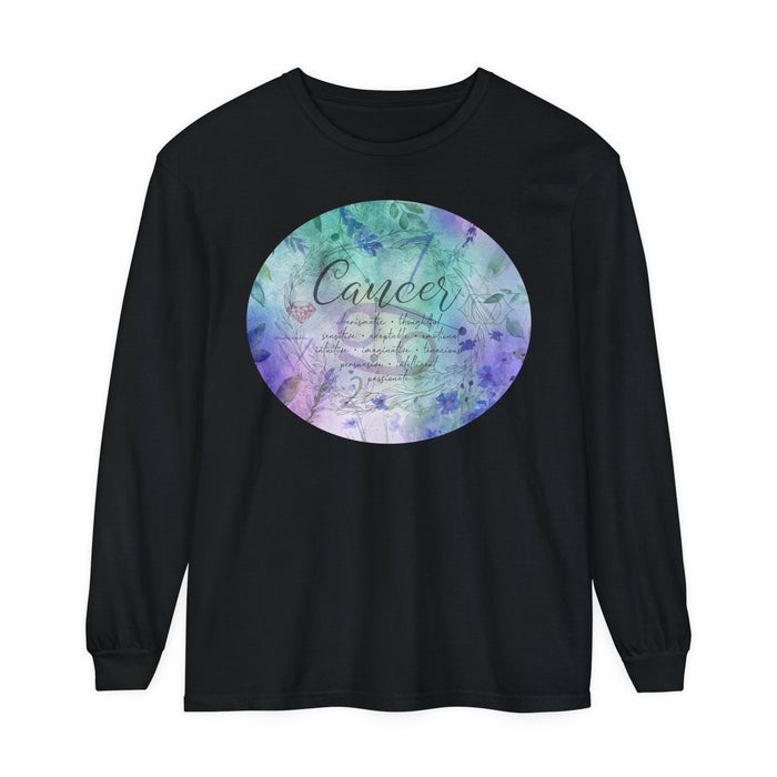 Cancer Unisex Garment-dyed Long Sleeve T-Shirt
