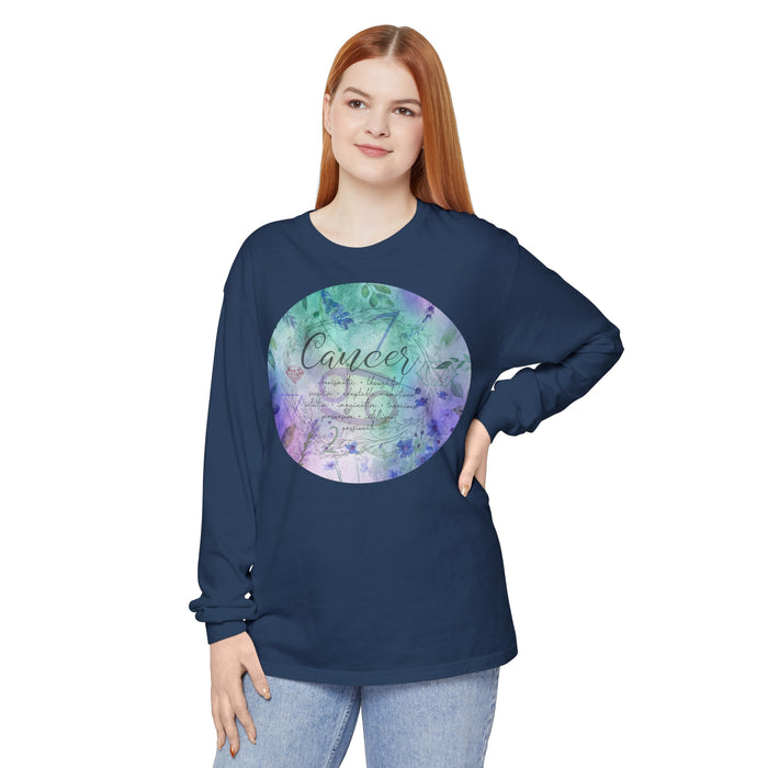 Cancer Unisex Garment-dyed Long Sleeve T-Shirt