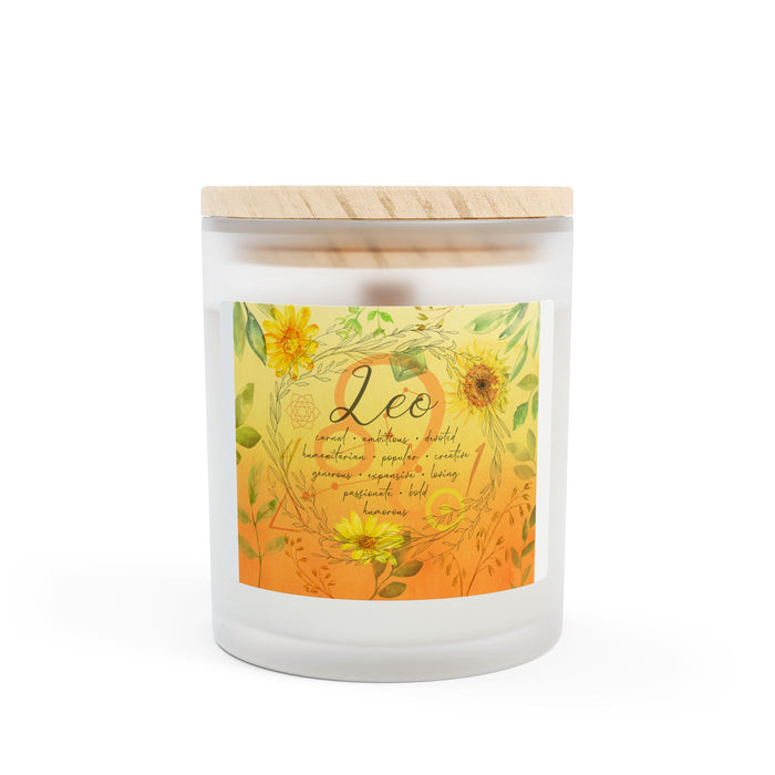 Leo Frosted Glass Candle, 11oz