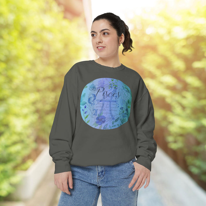 Pisces Unisex Garment-Dyed Sweatshirt